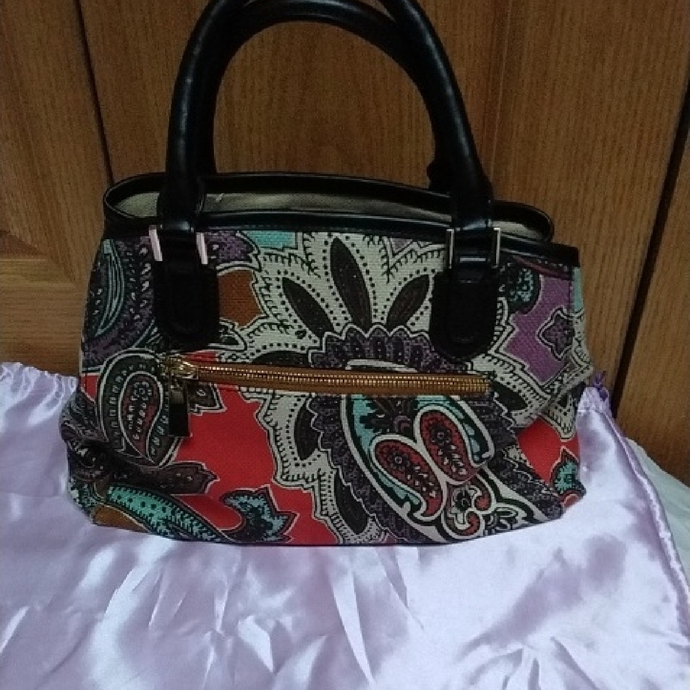 Spartina Paisley Print Handbag/Satchel and Wristlet Set - Picture 8 of 13